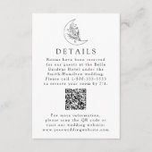 Carte D'accompagnement Elegant Moon and Stars Détails du Mariage QR Code (Devant)