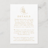 Carte D'accompagnement Elegant Moon and Stars Gold Mariage Détails (Devant)