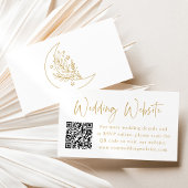 Carte D'accompagnement Elegant Moon et Stars Gold Mariage Website