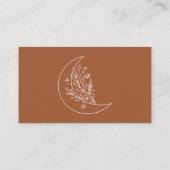 Carte D'accompagnement Elegant Moon et Stars Terracotta Site Mariage (Dos)