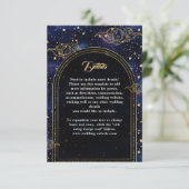 Carte D'accompagnement Élégant mystique détails de mariage céleste (Debout devant)