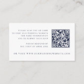 Carte D'accompagnement Elegant Nautical Ship Illustration Wedding Website (Dos)
