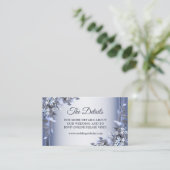 Carte D'accompagnement Elegant Navy Blue Floral Silver Wedding Detail (Debout devant)