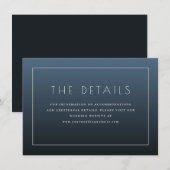 Carte D'accompagnement Elegant Navy Typographic (Devant / Derrière)