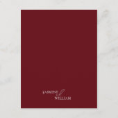 Carte D'accompagnement Élégant nettoyage minima détails mariage (Dos)