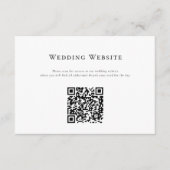 Carte D'accompagnement Élégant nettoyage minima site Web mariage code QR (Devant)