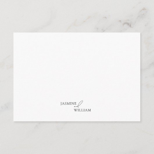 Carte D'accompagnement Élégant nettoyage minima site Web mariage code QR (Dos)