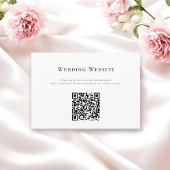 Carte D'accompagnement Élégant nettoyage minima site Web mariage code QR
