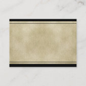 Carte D'accompagnement Elégant Noir avec Mariage or (Dos)