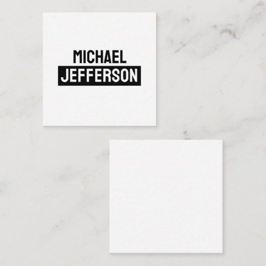 Carte D'accompagnement Élégant noir blanc clair personnalisé (Devant / Derrière)