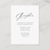 Carte D'accompagnement Élégant noir blanc Mariage de script moderne (Devant)