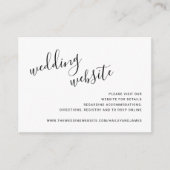 Carte D'accompagnement Élégant noir et blanc Mariage moderne (Devant)