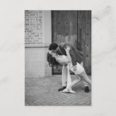 Carte D'accompagnement Élégant noir et blanc Simple Mariage moderne (Dos)