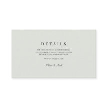 Elegant noir & Sage Green Détails du Mariage