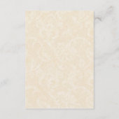 Carte D'accompagnement Elégant Papillon Et Floral Détails Mariage (Dos)