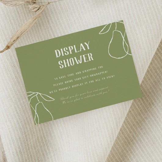 Carte D'accompagnement Elégant Parfait Pear Illustration Affichage Douche