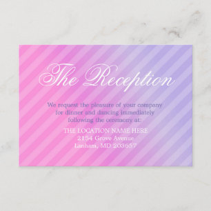 Carte D'accompagnement Elegant Pastel Pink Lilac Fiche d'information