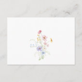 Carte D'accompagnement Elegant Pastel Wildflower QR Code Wedding Details (Dos)