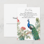 Carte D'accompagnement Elégant Peacock (Devant / Derrière)