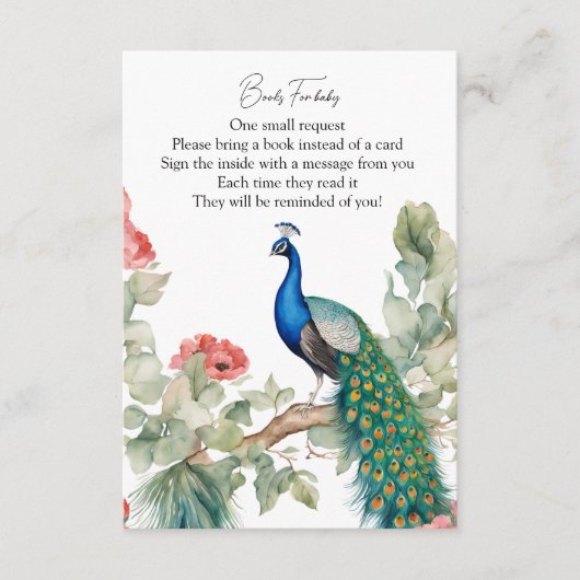 Carte D'accompagnement Elégant Peacock (Devant)