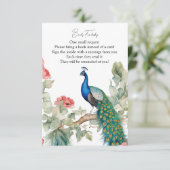 Carte D'accompagnement Elégant Peacock (Debout devant)