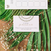 Carte D'accompagnement Elegant Pearl Recette pour que la mariée soit