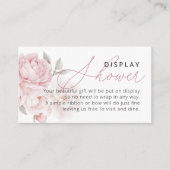 Carte D'accompagnement Elégant Peony Flower Script Display Douche (Devant)
