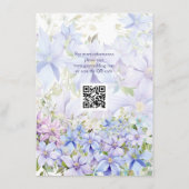 Carte D'accompagnement Élégant Periwinkle Clematis Mariage (Dos)