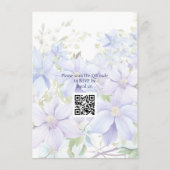 Carte D'accompagnement Élégant Périwinkle Clematis QR Code Mariage (Dos)