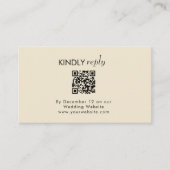 Carte D'accompagnement Elégant photo moderne personnalisé code qr rsvp (Devant)