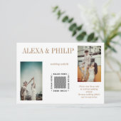 Carte D'accompagnement Elegant Photo Wedding Enclosure Card (Debout devant)