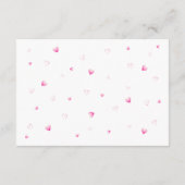Carte D'accompagnement Elegant Pink Bow Books for Baby Request Card (Dos)