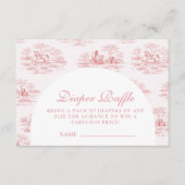 Carte D'accompagnement Elegant Pink Toile Diapper Raffle (Devant)