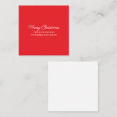 Carte D'accompagnement Elegant Plain Minimalist Modern Holiday Season (Devant / Derrière)