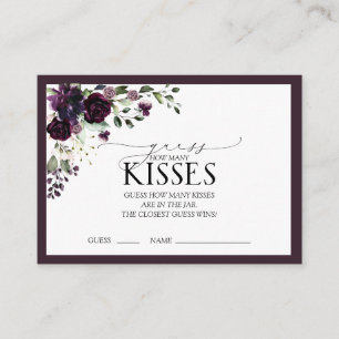 Carte D'accompagnement Elégant Plum Purple Aquarelle Fête des mariées Jeu