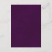 Carte D'accompagnement Elegant Plum Purple & Gold Mariage QR Code Détails (Dos)