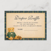 Carte D'accompagnement Elegant Preppy Teddy Bear Diapper Raffle (Devant)