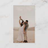 Carte D'accompagnement Elegant QR Code Dusty Blue Détails du Mariage (Dos)