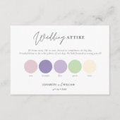 Carte D'accompagnement Elégant QR Code lilas rose Pastel Mariage habillé (Devant)