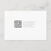 Carte D'accompagnement Elégant QR Code lilas rose Pastel Mariage habillé (Dos)