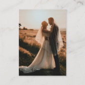 Carte D'accompagnement Elégant QR Code photo Mariage blanc RSVP (Dos)