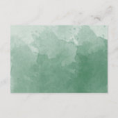 Carte D'accompagnement Elégant QR Code RSVP Green Monogram Mariage (Dos)