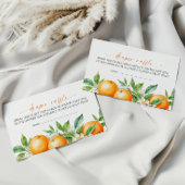 Carte D'accompagnement Élégant raffle à couches florales orange