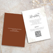 Carte D'accompagnement Elegant Reception RSVP QR Code Enclosure Card
