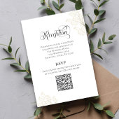 Carte D'accompagnement Elegant Reception RSVP QR Code Enclosure Card