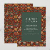 Carte D'accompagnement Elegant Red Floral Border (Devant / Derrière)