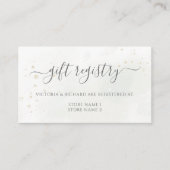 Carte D'accompagnement Élégant registre cadeau Eucalyptus Greenery Gold (Devant)