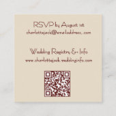 Carte D'accompagnement Elegant Romantic Rusty Rose Autumn Wedding (Dos)