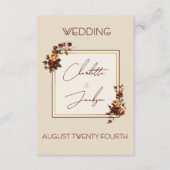 Carte D'accompagnement Elegant Romantic Rusty Rose Autumn Wedding (Devant)