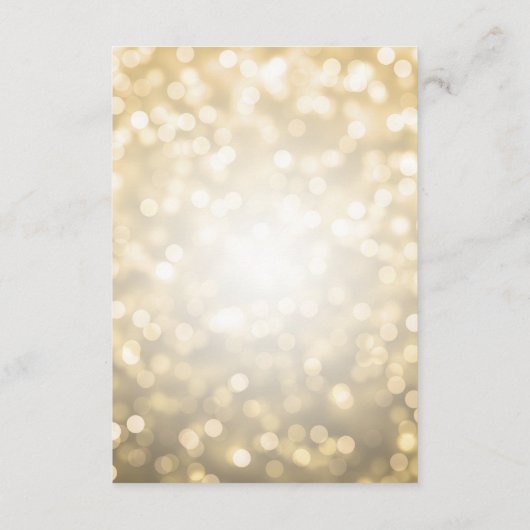 Carte D'accompagnement Elégant romantique Bokeh Lights Mariage Détails (Dos)